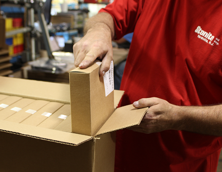 Stonite provides warehousing and distribution customized to meet client’s needs. Shown – customized packaging.